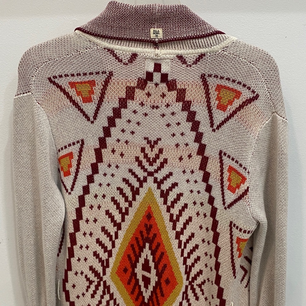 Billabong Geometric Patterned Sweater - Red, Orange, Yellow